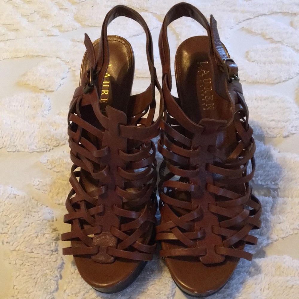 Ralph Lauren woven Sandals with 5” heel